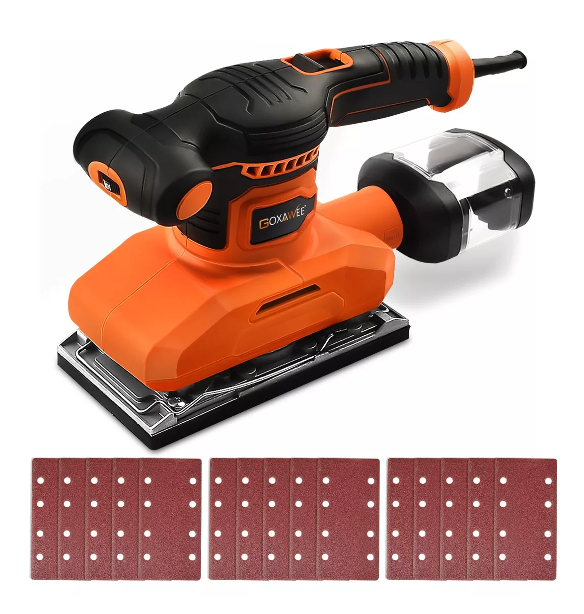 Lijadora Roto Orbital De Madera 560w, Negro/naranja