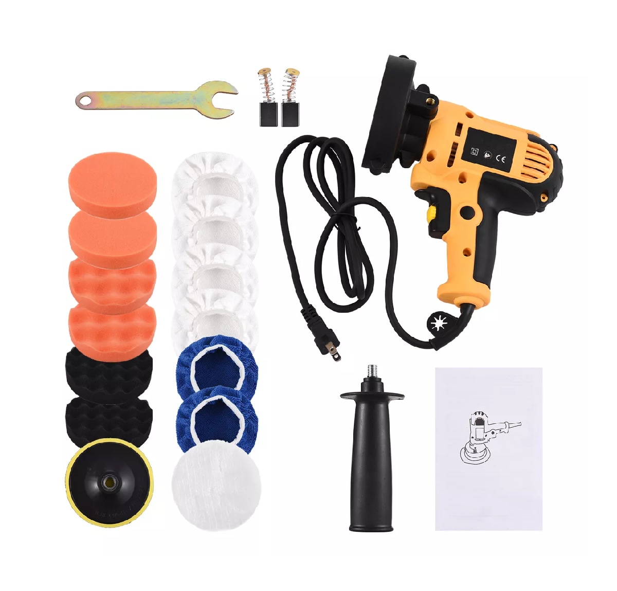 Kit de Pulidora Eléctrica para Coche Geevorks 5 Pulgadas Naranja $1,199