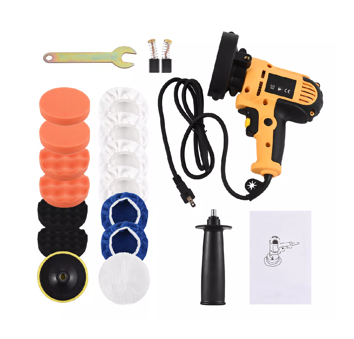 Kit De Pulidora Eléctrica Para Coche Geevorks De 5 Pulgadas Naranja