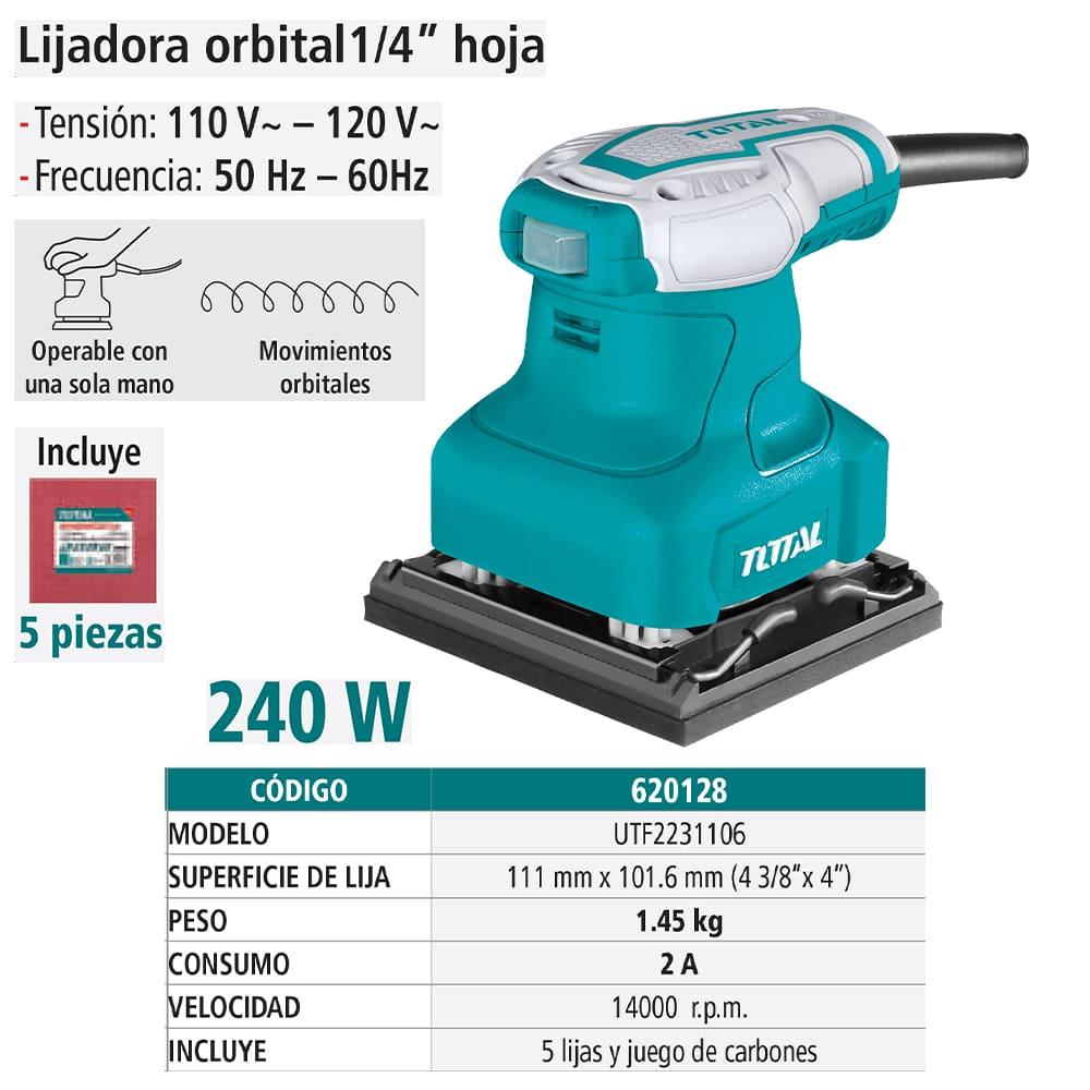 Foto 2 | Lijadora Orbital Industrial, Total, 1/4'', 240 W.