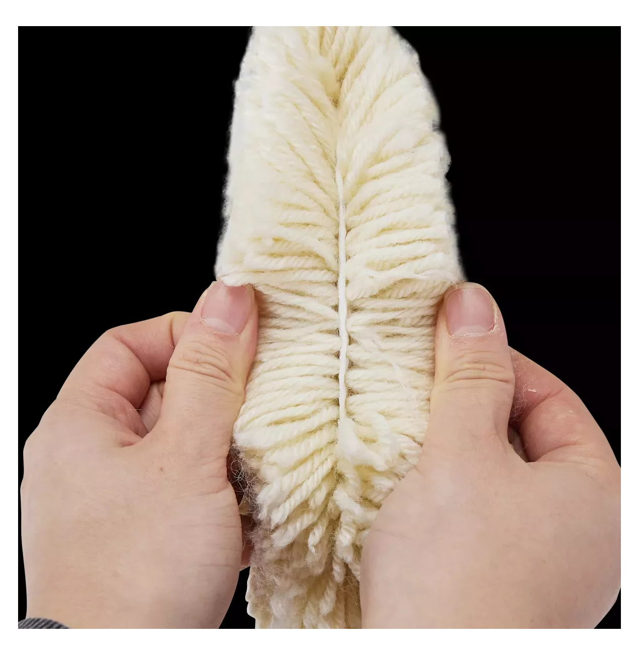 Foto 4 pulgar | Borla De Lana Doble Cara 100% Lana Para Pulir Con Pulidor Blanco