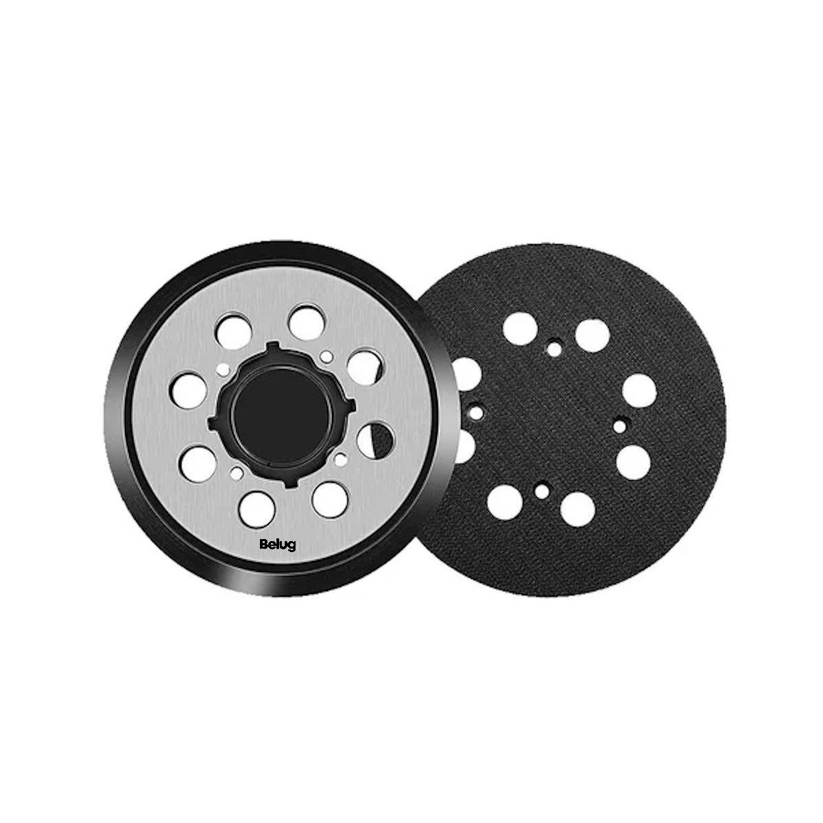 2 Bases + Respaldo De Velcro Para Lijadora Orbital Negro