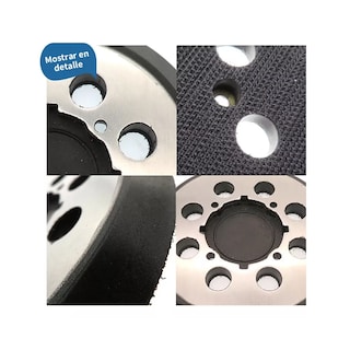 Foto 2 | 2 Bases + Respaldo De Velcro Para Lijadora Orbital Negro