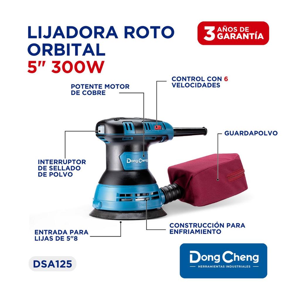 Foto 7 | Lijadora Orbital Dongcheng 1/4 Hoja + Lijadora Rotorbital 5´