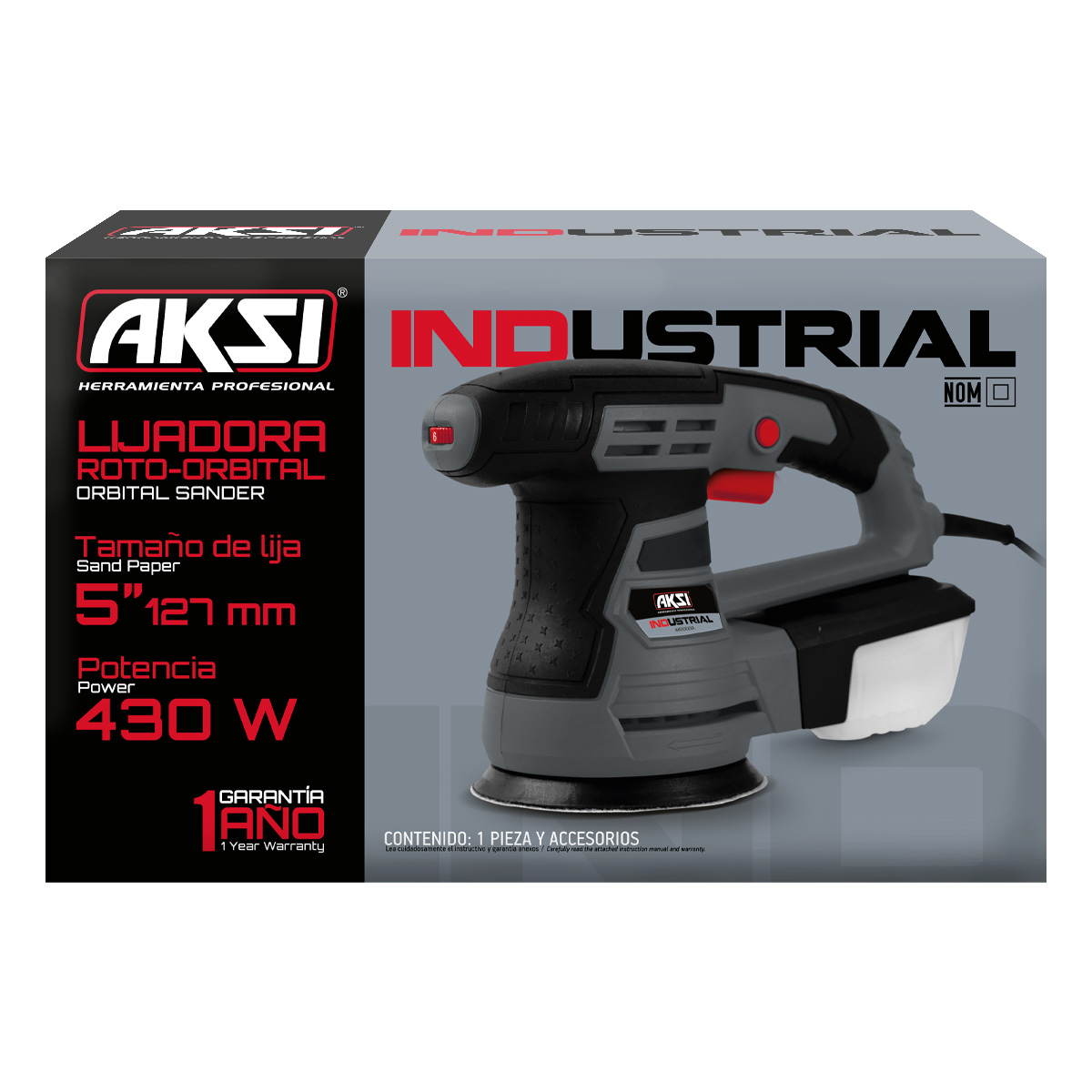 Foto 4 | Lijadora Orbital Aksi 430w De 5 Pulg Industrial