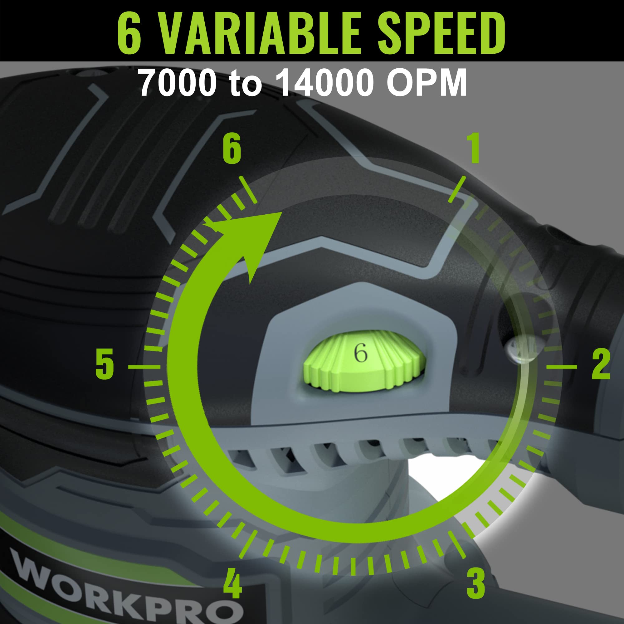 Foto 7 pulgar | Lijadora Random Orbit Workpro De 5 Pulgadas Y 6 Velocidades Variables, 2,5 A - Venta Internacional.