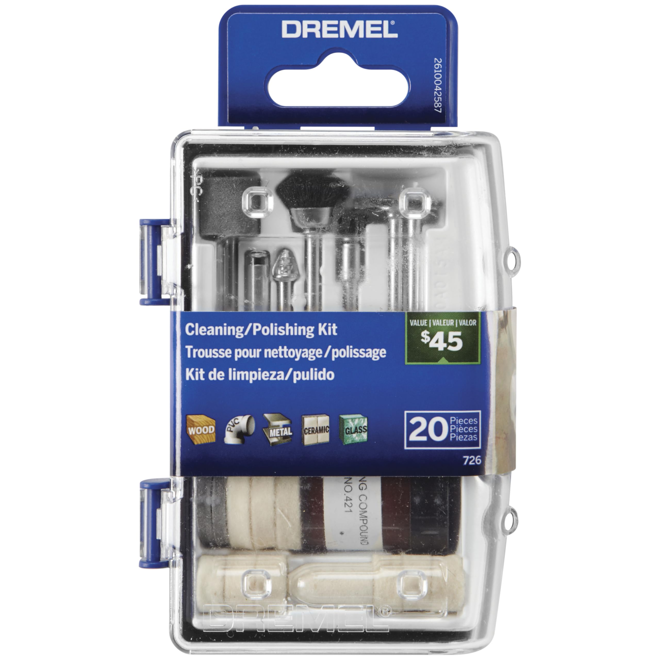Foto 1 | Kit De Accesorios Dremel 726-01 Para Limpieza Y Pulido, Juego De 20 Piezas - Venta Internacional.