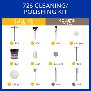 Foto 2 | Kit De Accesorios Dremel 726-01 Para Limpieza Y Pulido, Juego De 20 Piezas - Venta Internacional.