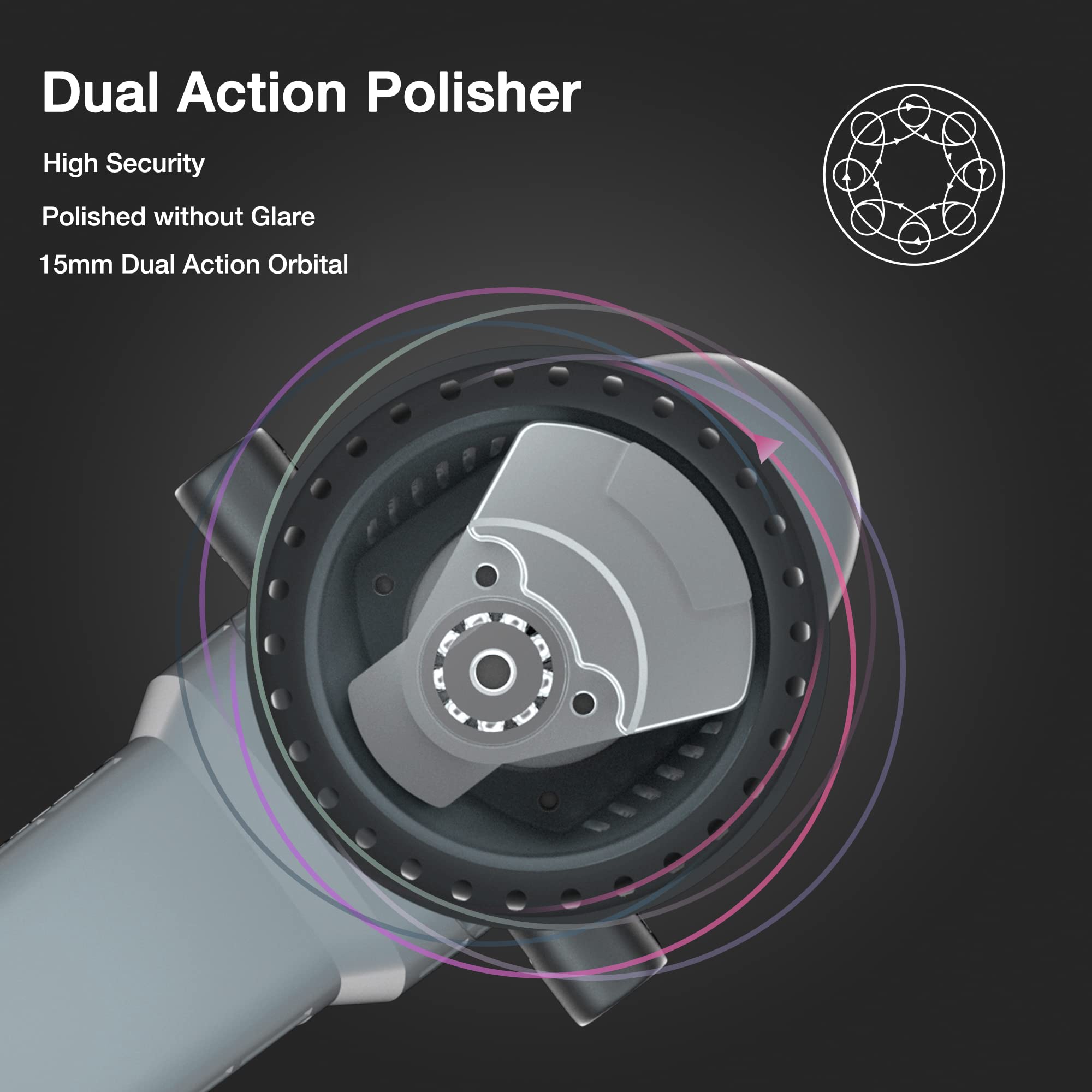 Foto 6 pulgar | Pulidora De Búfer Workpro De 6 Pulgadas Y 1080 W De Doble Acción Para Automóvil - Venta Internacional.