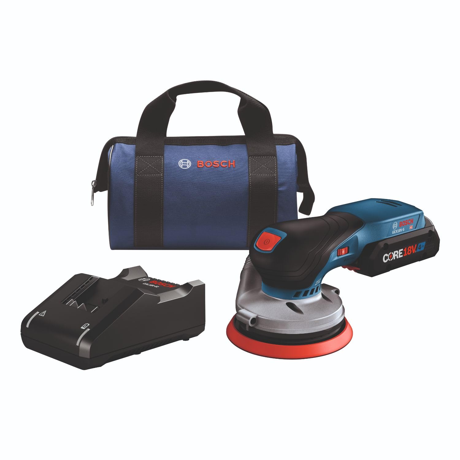 Foto 1 | Lijadora Random Orbit Bosch Gex18v-5b15 De 18 V Con Batería De 4 Ah - Venta Internacional.