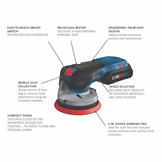 Foto 2 | Lijadora Random Orbit Bosch Gex18v-5b15 De 18 V Con Batería De 4 Ah - Venta Internacional.