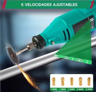 Foto 2 | Mini Taladro Esmeril Mototool 135w Con Accesorios Eo Safe Imports Esi-12021-1 Azul