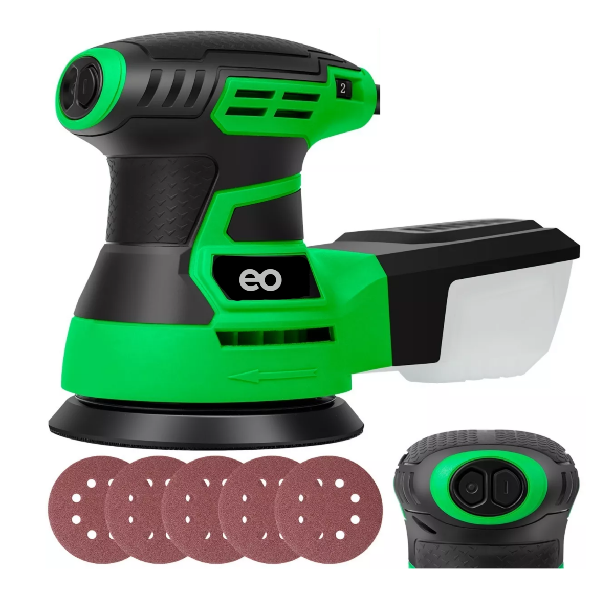 Foto 3 pulgar | Lijadora Roto Orbital 5'' De 13000 Opm 450w Eo Safe Imports Esi-7090-1 Verde