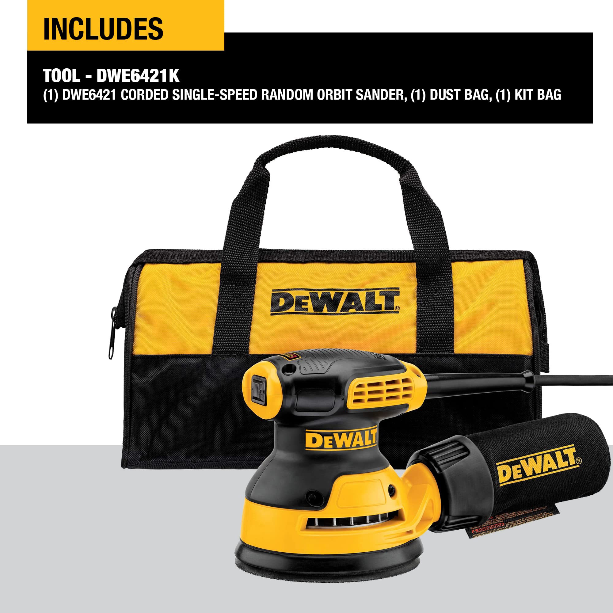 Foto 3 pulgar | Lijadora Orbital Dewalt Dwe6421k 3a, 12 000 Ppm, 5 Pulgadas, Con Cable - Venta Internacional.