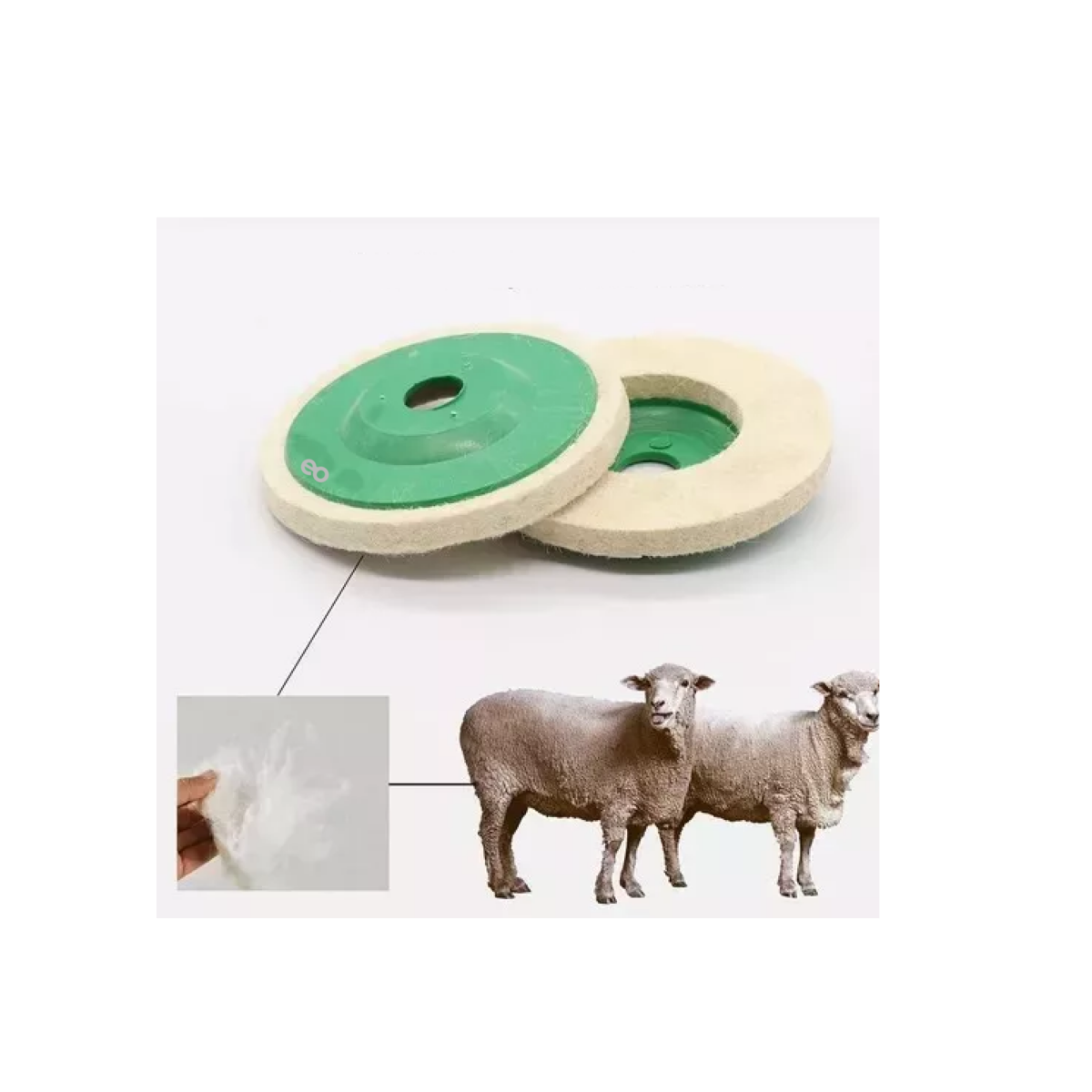 Foto 4 pulgar | Kit 10 Almohadillas Para Pulir Ruedas De Lana De 4 Pulgadas Eo Safe Imports Esi-12052-1 Beige