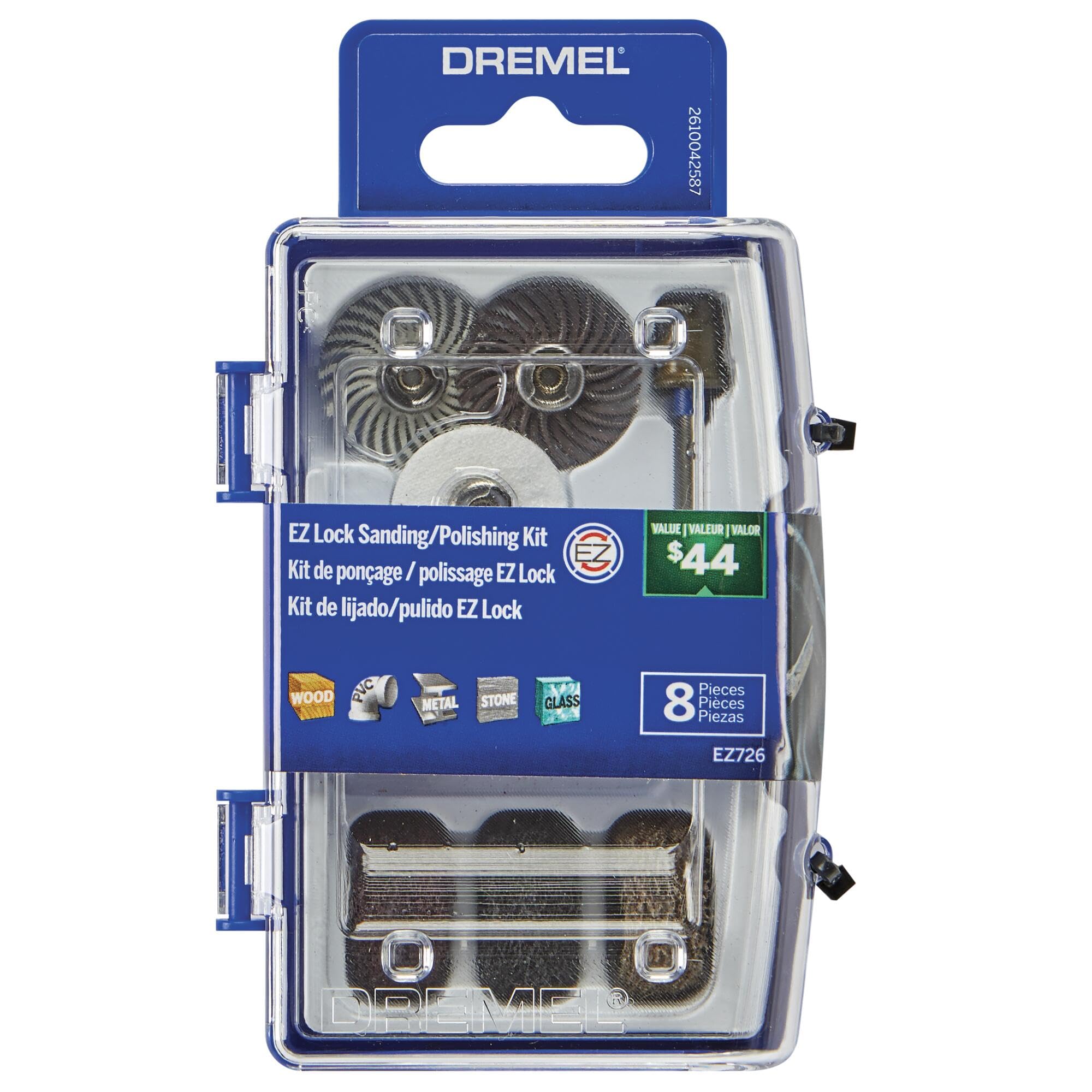 Foto 2 pulgar | Kit de Accesorios Rotativos Dremel EZ726-01 EZ Lock Juego de 8 Piezas - Venta Internacional