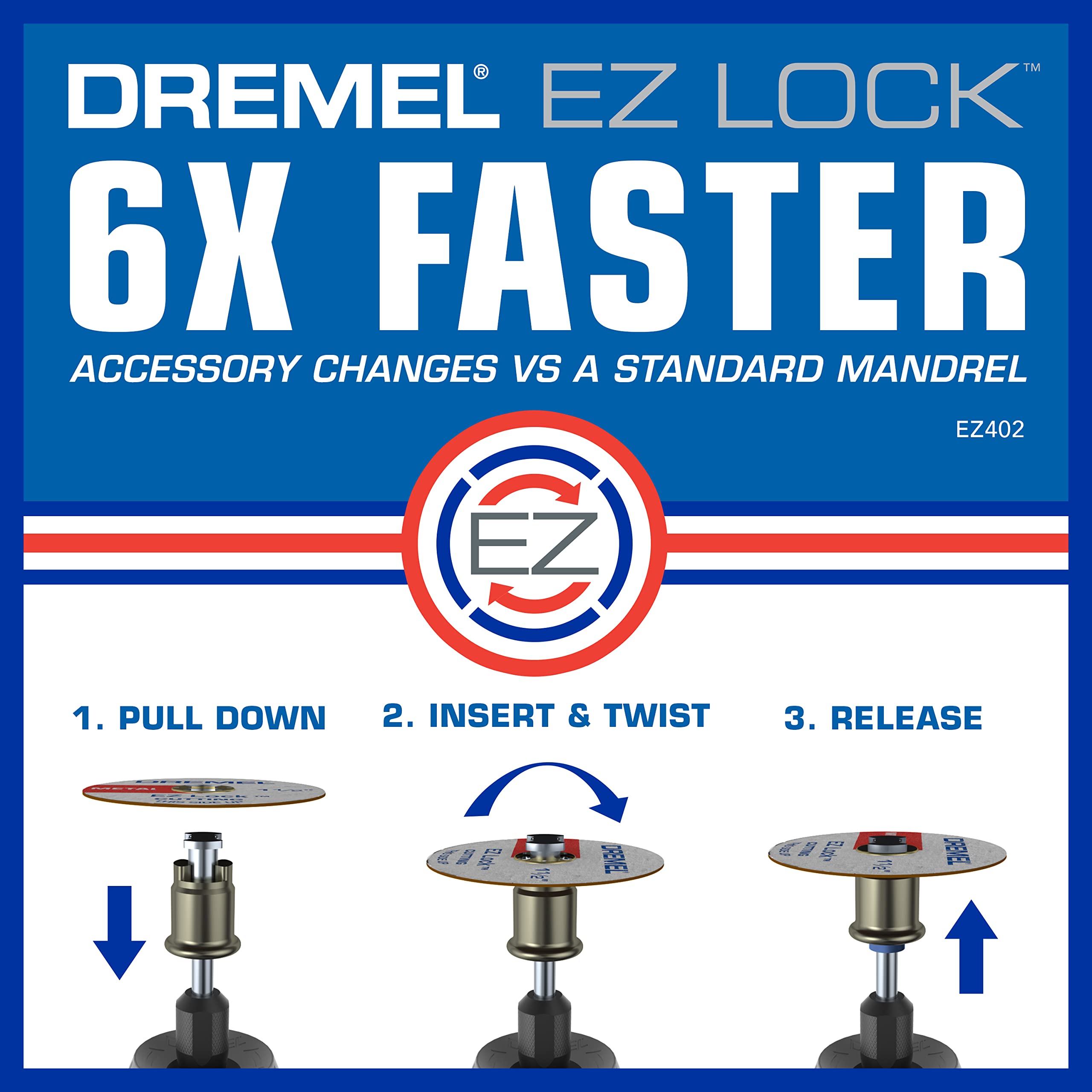 Foto 5 | Kit de Accesorios Rotativos Dremel EZ726-01 EZ Lock Juego de 8 Piezas - Venta Internacional