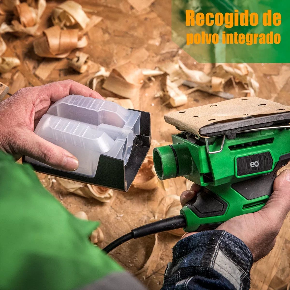 Foto 6 pulgar | Lijadora Orbital Profesional 1/4 De Hoja 300w Eo Safe Imports Esi-7092-1 Verde