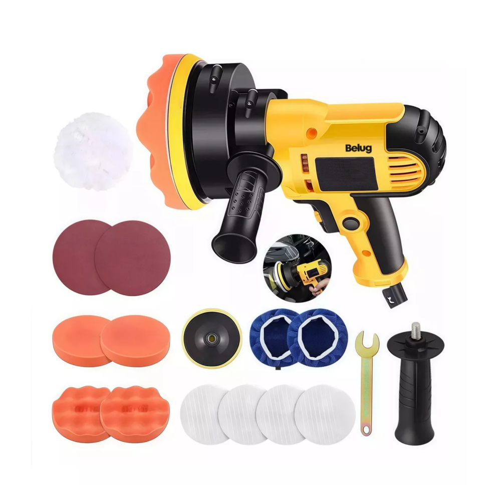 Kit de Pulidora Eléctrica Belug de 5 Pulgadas Anaranjada