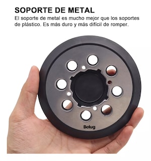 Foto 5 | 2 Bases + Respaldo De Velcro Para Lijadora Orbital Belug Negro