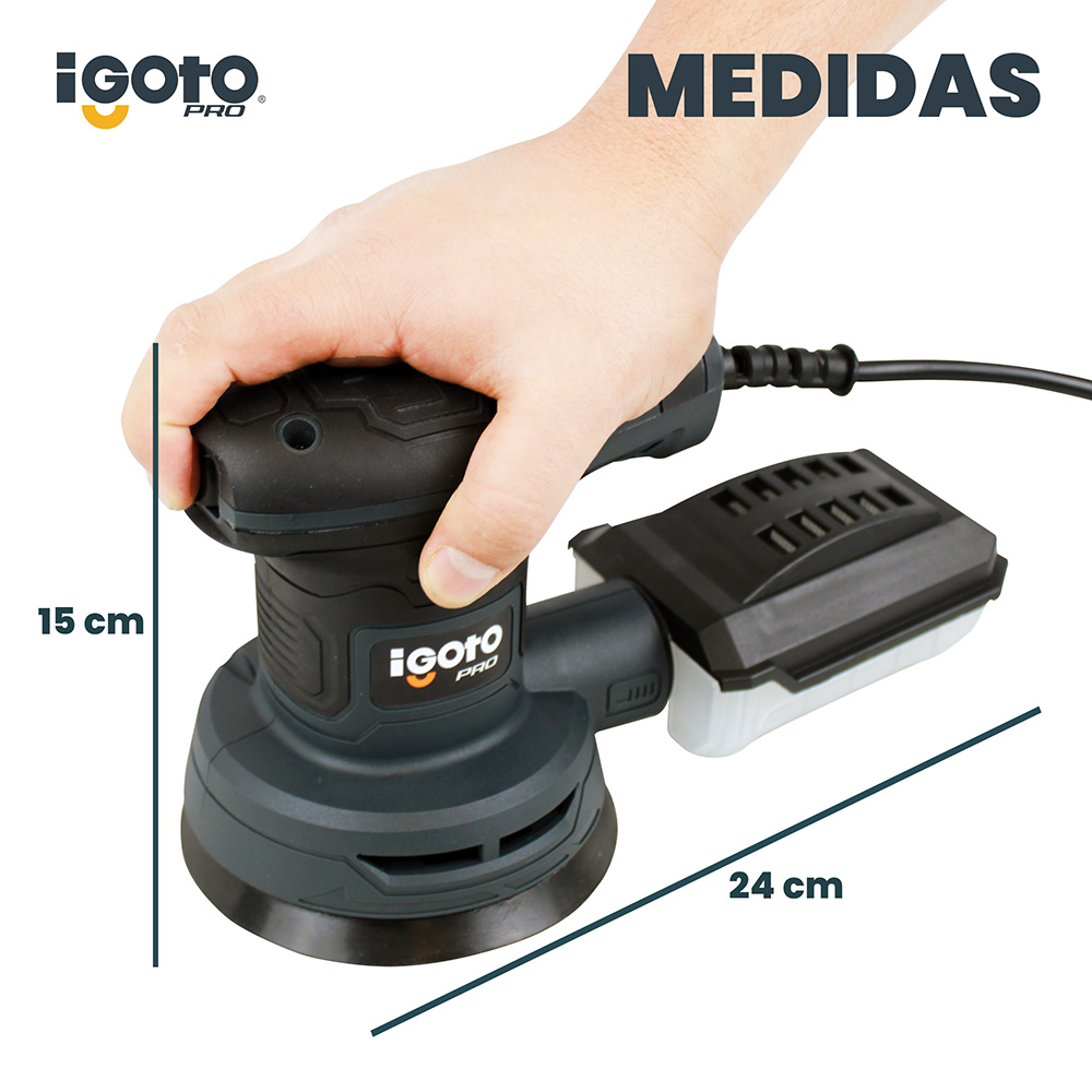 Foto 9 pulgar | Lijadora Rotativa 300 W  Con 5 Lijas Repuesto