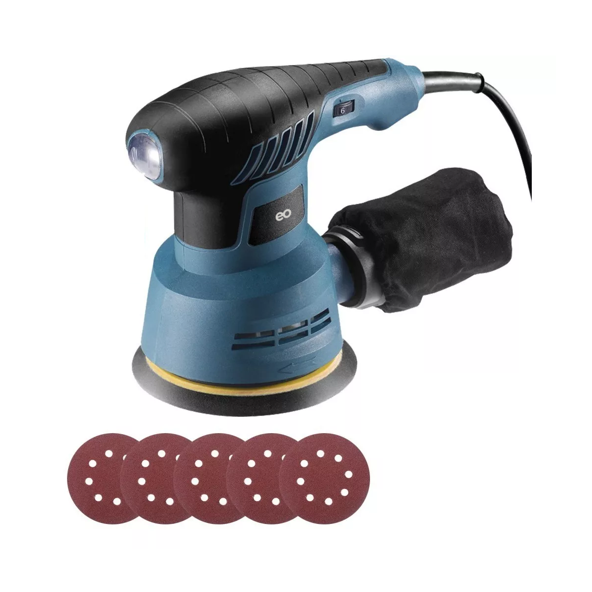 Lijadora Roto Orbital 6 Variaciones De Velocidad 5 Lijas Eo Safe Imports Esi-6293-1 Azul