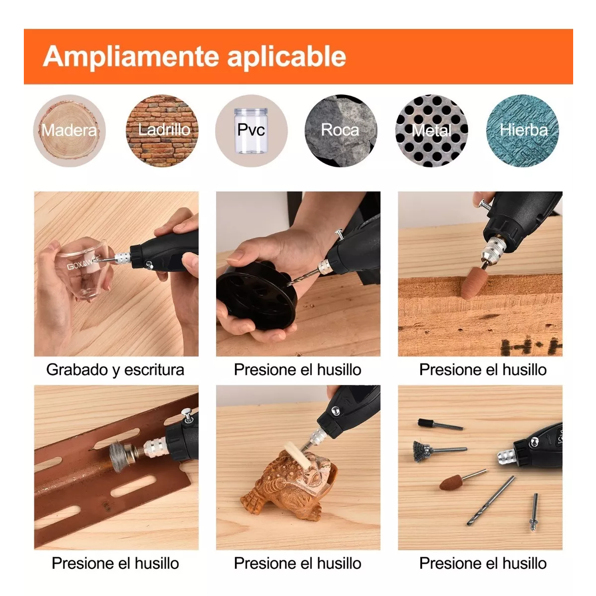 Foto 4 pulgar | Kit Mini Taladro de Pulido Mototool con 115 Piezas