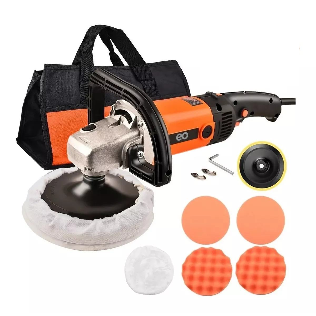 Pulidora Para Autos Motocicleta Prof. 7 180mm 1400w Eo Safe Imports Esi-3566-1 Naranja