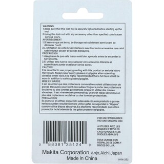 Foto 3 | Tuerca De Fijación Lijadora Para Makita 9227c (193048-0) 5/8-48 - Venta Internacional.