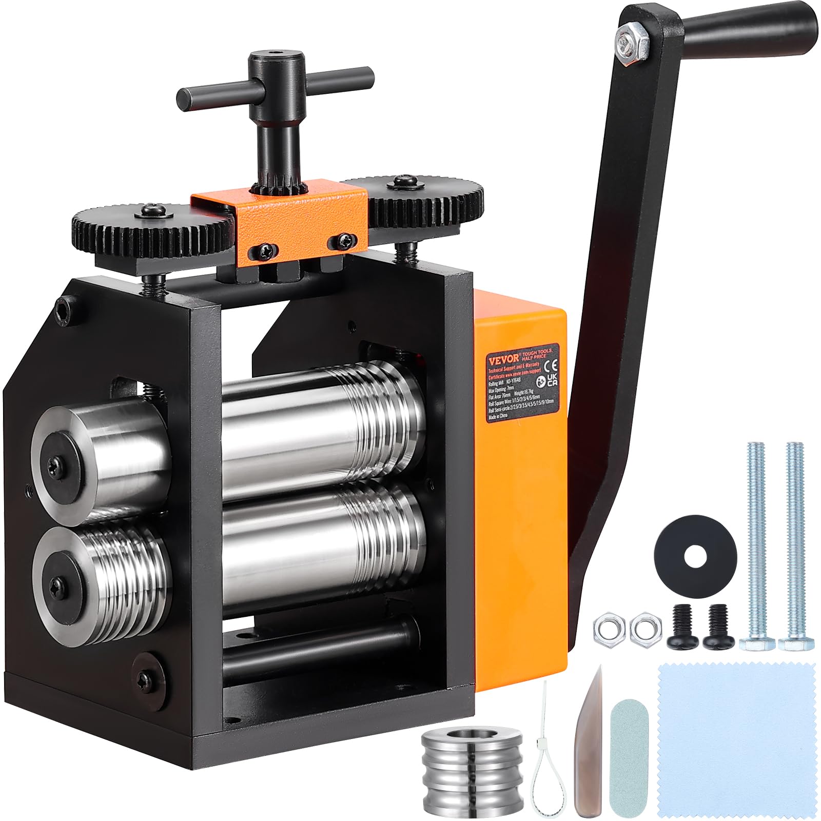 Rolling Mill Vevor 3/76 Mm Jewelry 1:2 Relación De Transmisión 0,1-7 Mm - Venta Internacional.