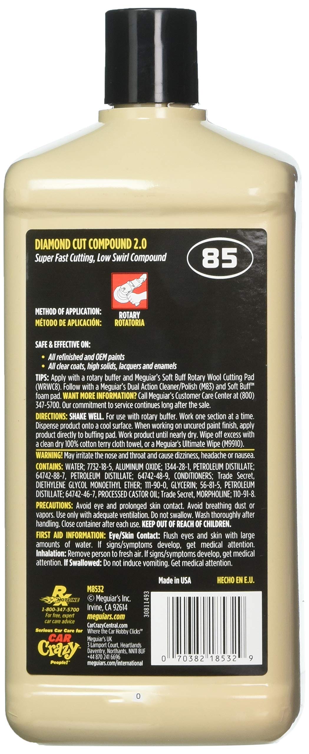 Foto 3 pulgar | Compuesto Meguiar's Professional Diamond Cut 2.0 M8532 946 Ml - Venta Internacional.