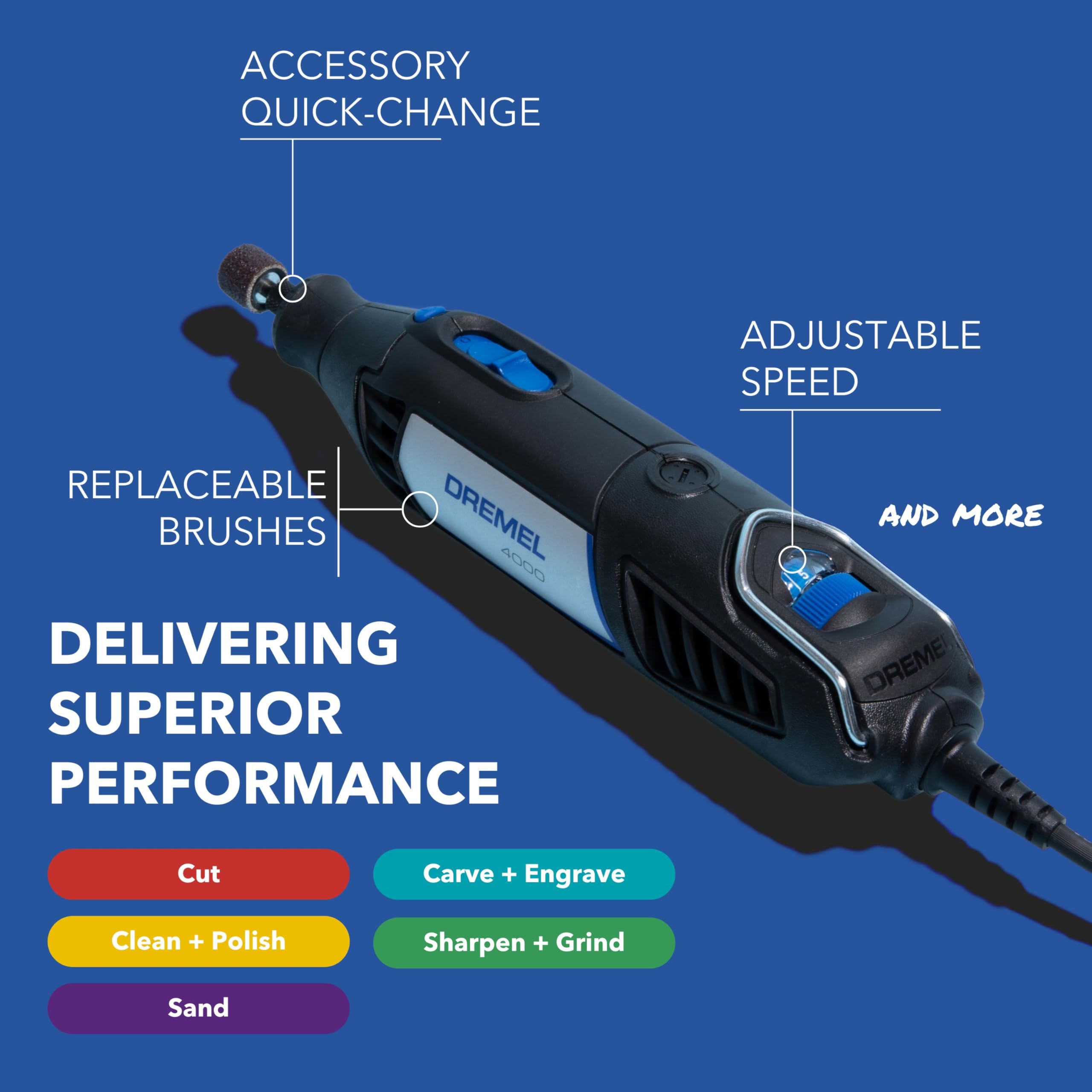 Foto 4 pulgar | Kit De Herramientas Rotativas Dremel 4000-1/25 De Velocidad Variable Con 25 Acc - Venta Internacional.