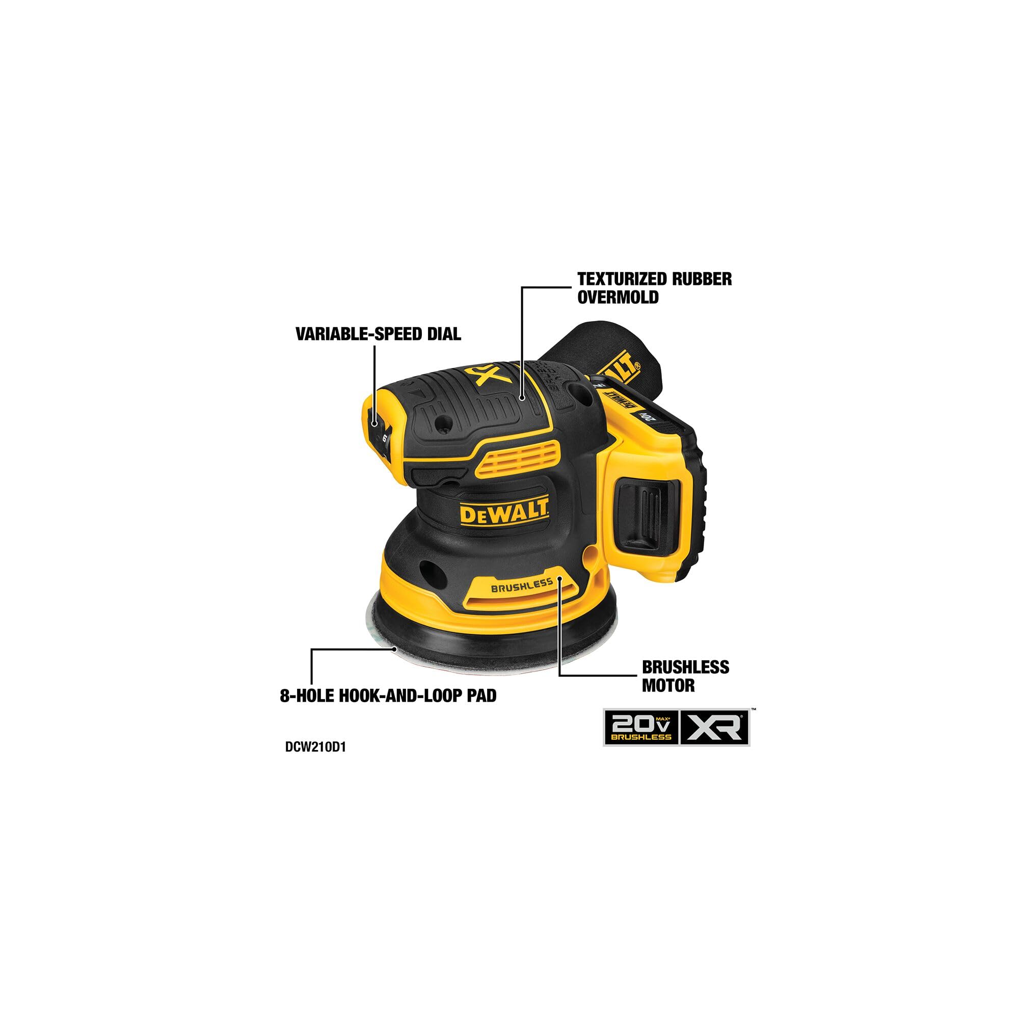 Foto 6 | Sander Dewalt 20v Max Inalámbrica Dcw210d1 De 5 Pulgadas Y 2.0 Ah - Venta Internacional.