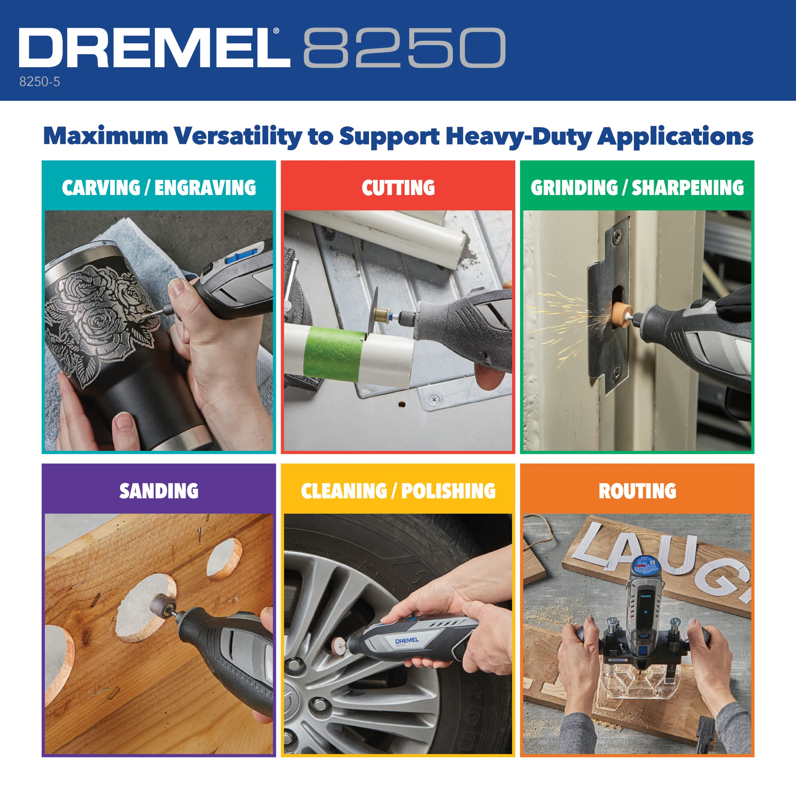 Foto 7 | Herramienta Rotativa Inalámbrica Dremel 8250-5 12 V Con Motor Sin Escobillas - Venta Internacional.