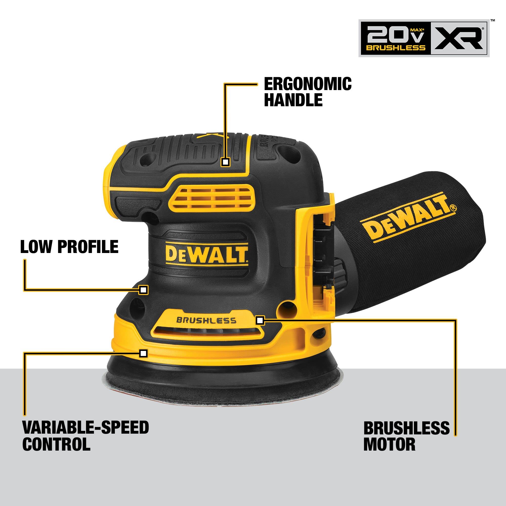 Foto 4 pulgar | Lijadora Orbital Dewalt 20v Max Dcw210b Con Motor Sin Escobillas - Venta Internacional.
