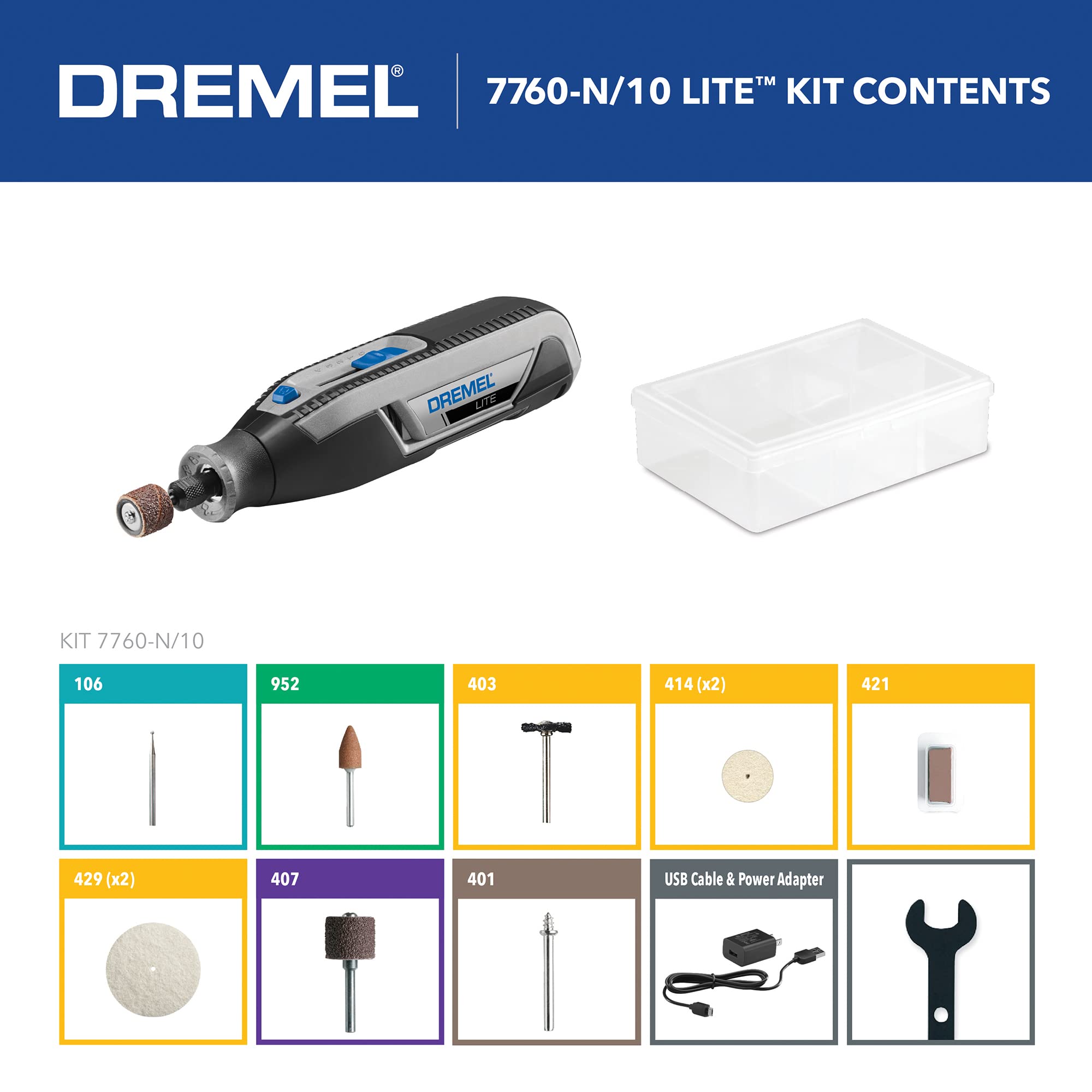 Foto 4 pulgar | Herramienta Rotativa Dremel Lite 7760 N/10, 4 V, Iones De Litio, Inalámbrica - Venta Internacional.