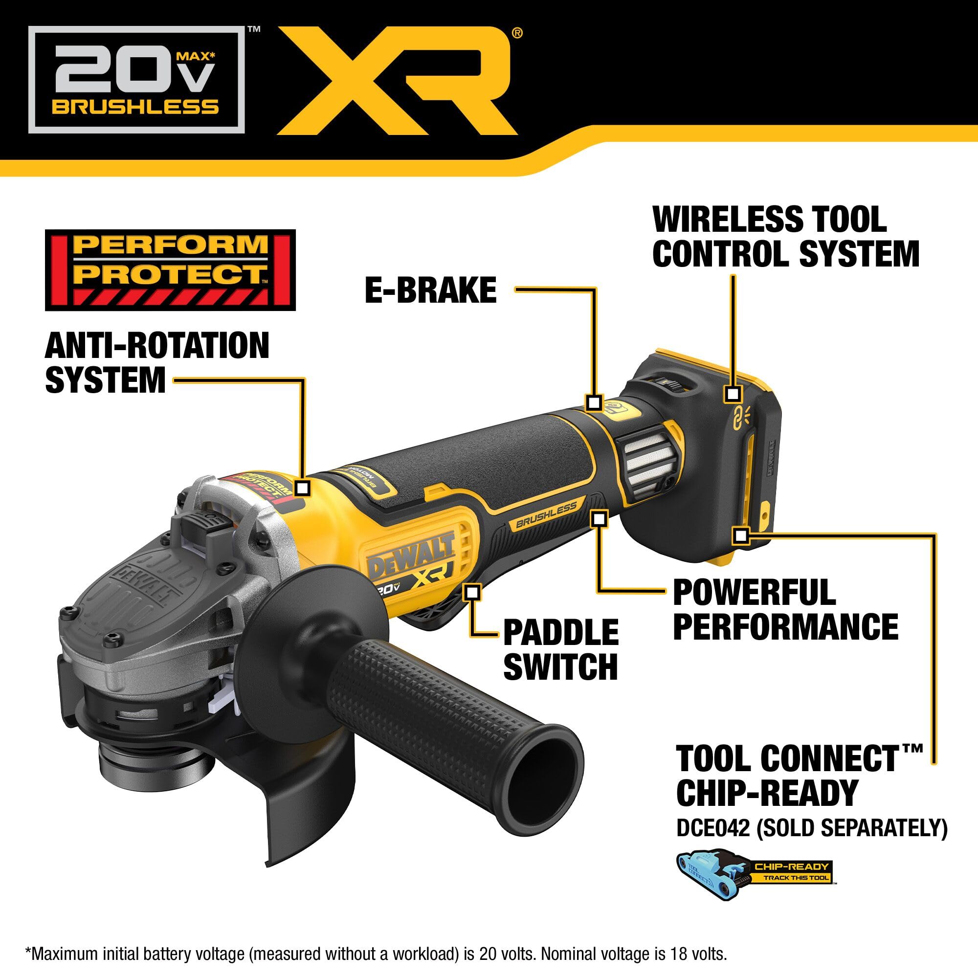 Foto 3 pulgar | Amoladora Angular Dewalt Dcg410vsb 20v Max* Xr Sin Escobillas 115-125 Mm - Venta Internacional.