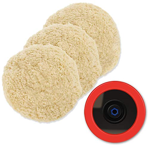 Foto 1 | Juego De 4 Almohadillas Para Pulir Lana Spta, 100% Lana Natural, 8 Pulgadas - Venta Internacional.
