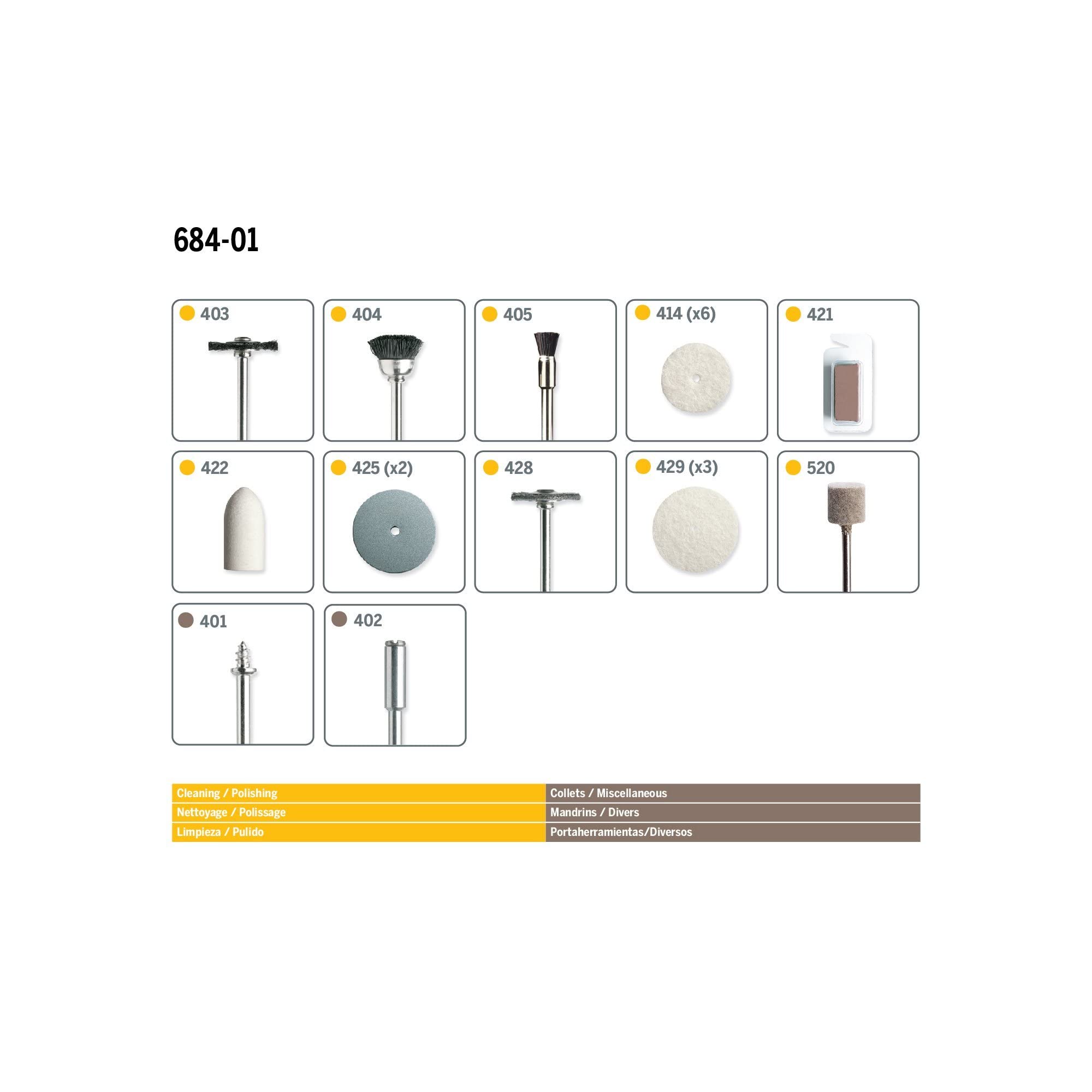 Foto 4 pulgar | Kit De Accesorios Dremel 684-01 Para Limpieza Y Pulido, 20 Piezas - Venta Internacional.