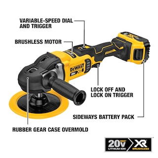 Foto 2 | Pulidora Dewalt Dcm849p2 20 V Max* Xr Giratoria Inalámbrica 180 Mm - Venta Internacional.