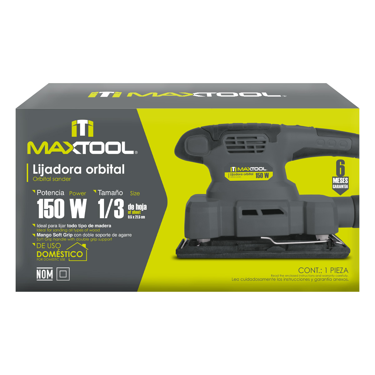 Foto 5 pulgar | Lijadora Eléctrica Orbital Maxtool 150w