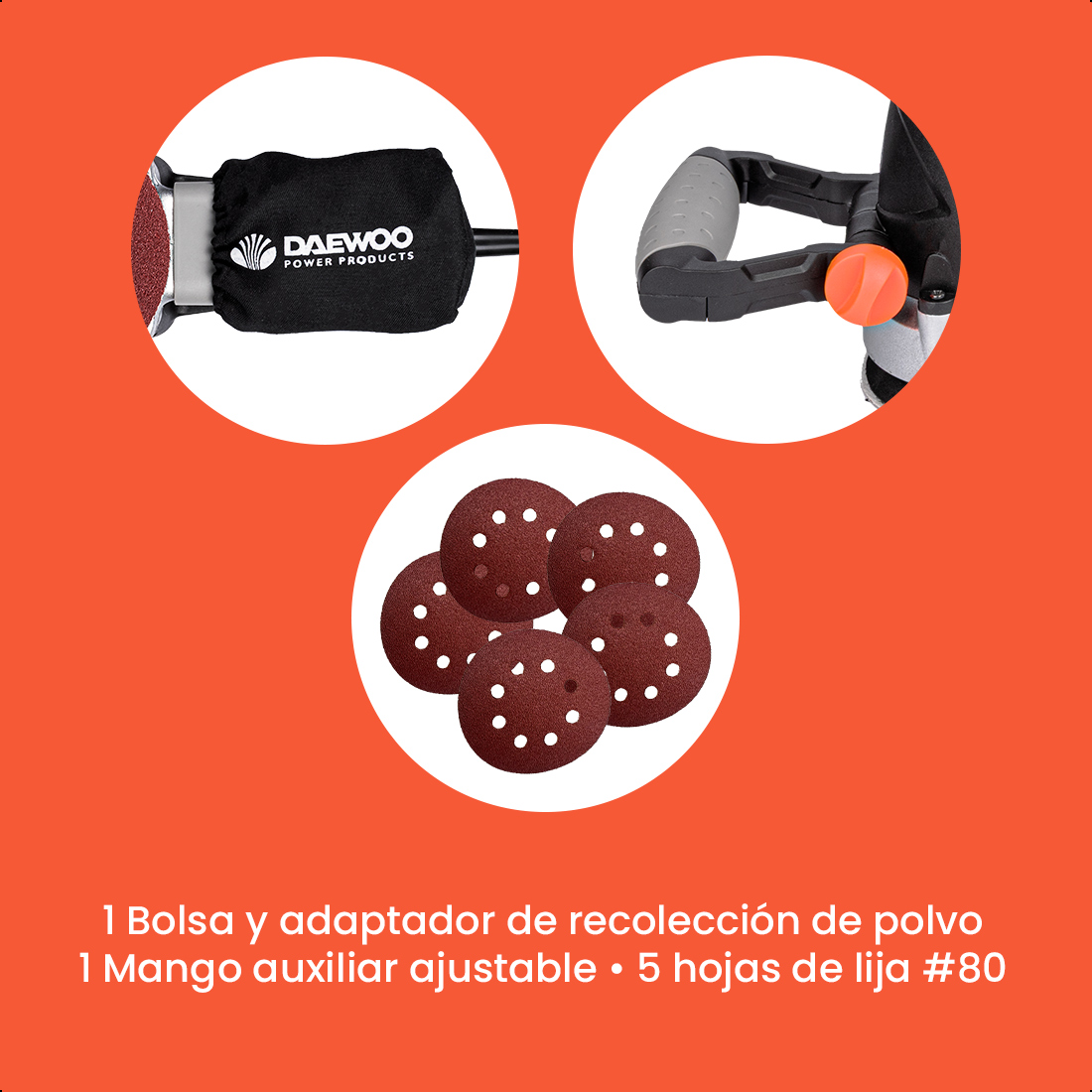 Foto 8 pulgar | Lijadroa Orbital 5'' 480w 14000rpm Daewoo