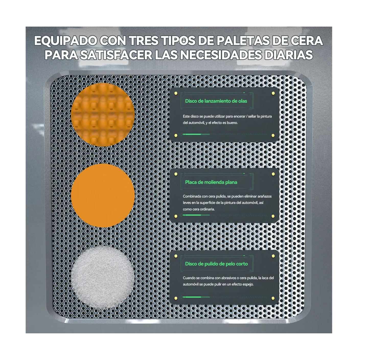 Foto 2 | Pulidora Orbital Eléctrica Portátilinalámbrico Para Coche Negro