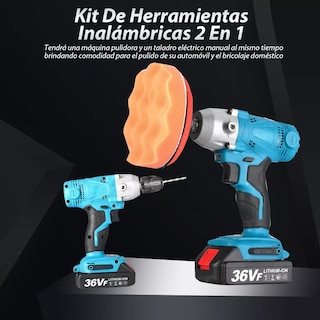 Foto 3 | Pulidora Para Auto Inalámbrica Taladro Eléctrica Eo Safe Imports Esi-11981 Azul