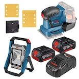 Lijadora Inalámbrica Bosch Gss 18v-10 + Linterna Led + 2 Bat