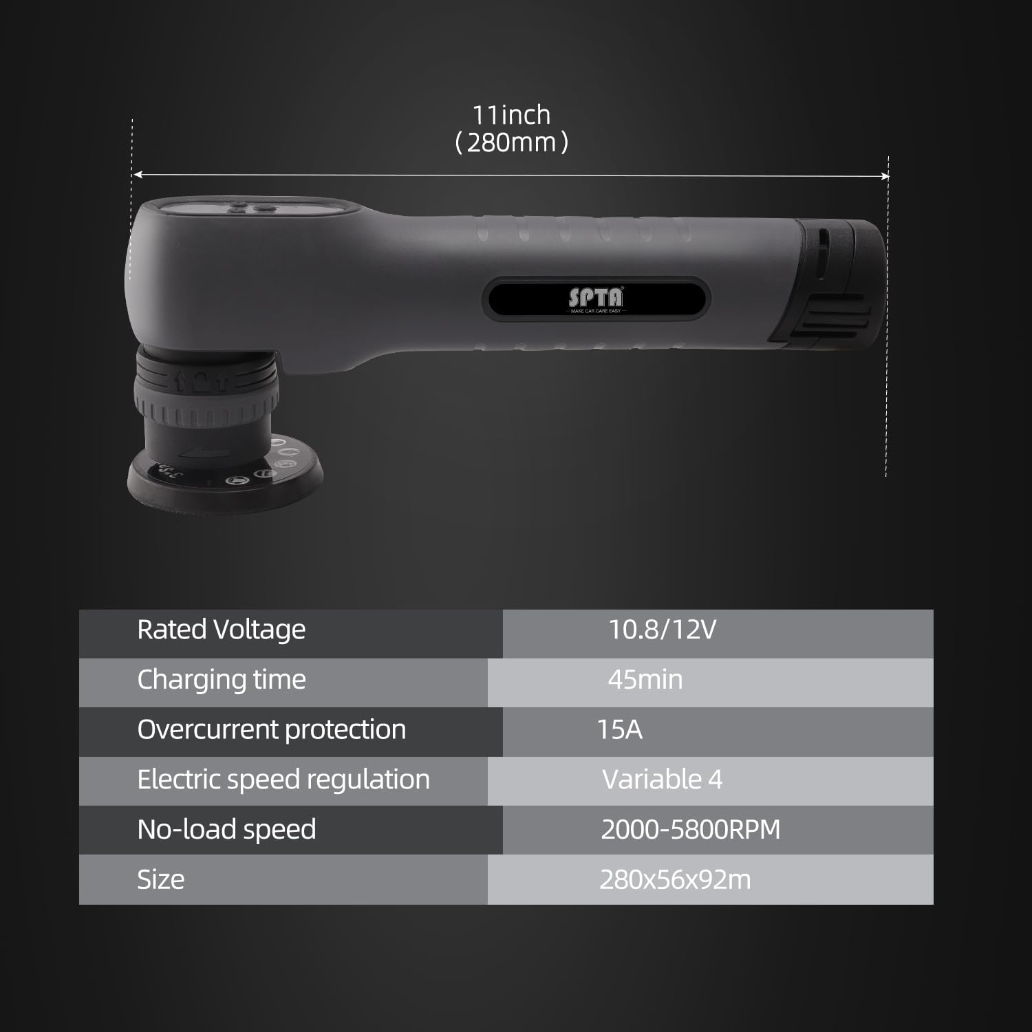 Foto 6 | Minipulidora Inalámbrica Spta 12 V Para Decoración De Automóviles Con Almohadillas - Venta Internacional.