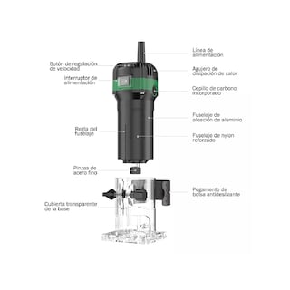Foto 4 | Router Madera Recortadora Rebajadora 800w Eo Safe Imports Esi-15128 Negro
