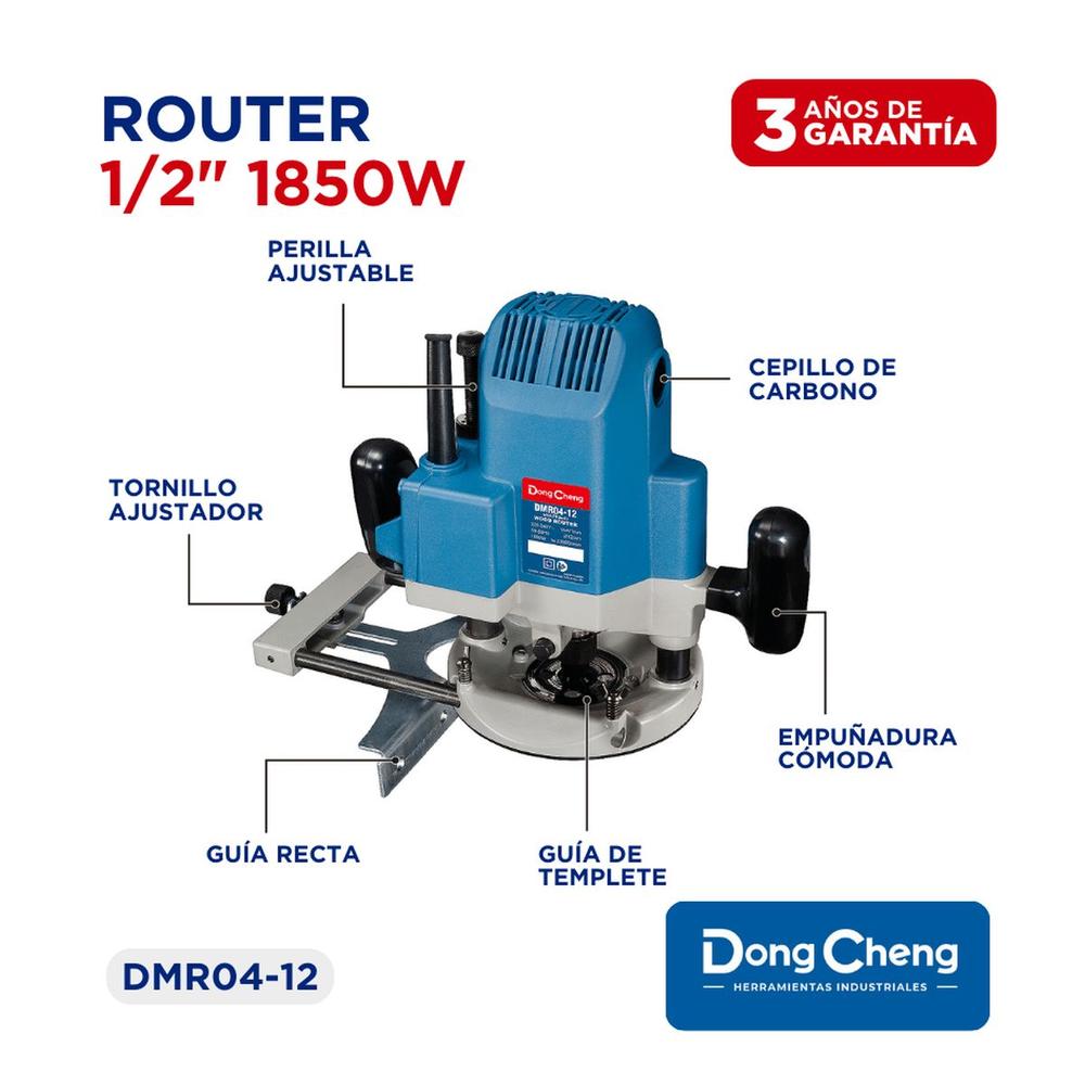 Foto 8 pulgar | Router Industrial Dongcheng 1/4´ 550w + Router 1/2´ 1850w