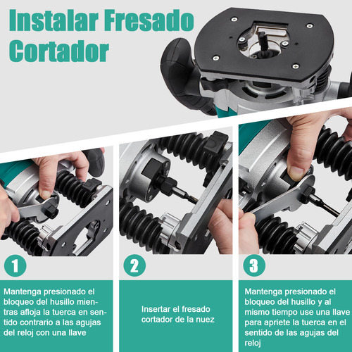 Foto 5 pulgar | Router Teeno 60085 1200w 110v Con 12 Accesorios