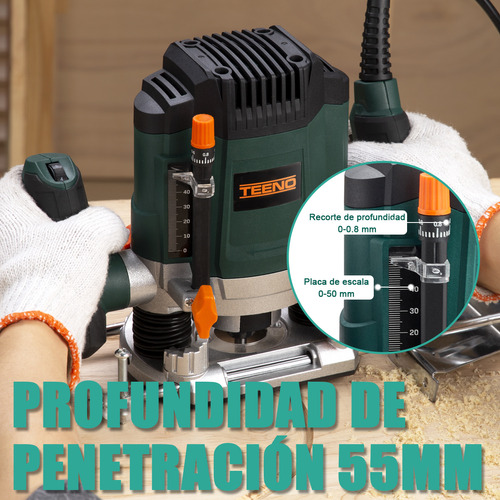 Foto 8 pulgar | Router Teeno 60085 1200w 110v Con 12 Accesorios